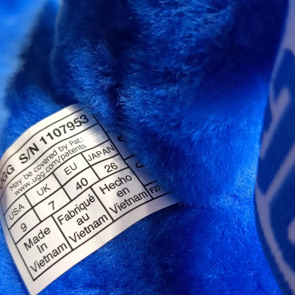 UGG Women's Oh Yeah Sheepskin Slippers in Dive Blue Sz 9 NWOT - Picture 8 of 11